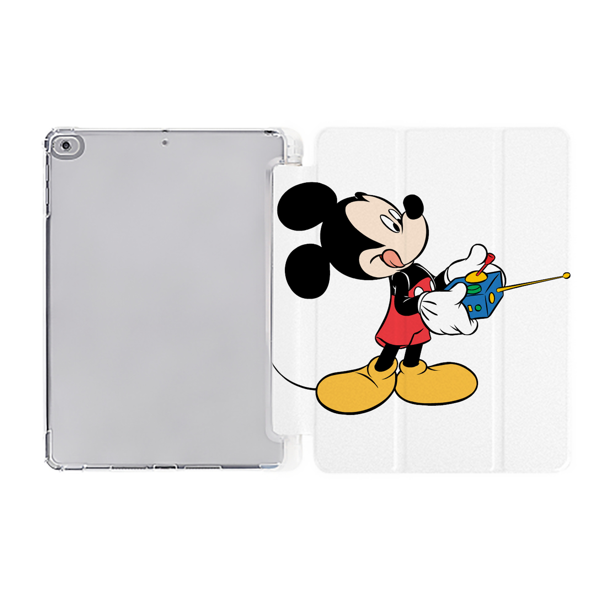ミッキーマウス Mickey Mouse IPad ケース ペン収納付き 三つ折りスタンド PUレザー×シリコン 対応機種9.5/10.5/10.9インチ